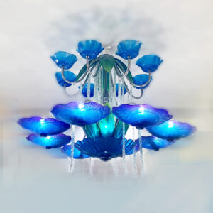 FUSED GLASS CHANDELIER